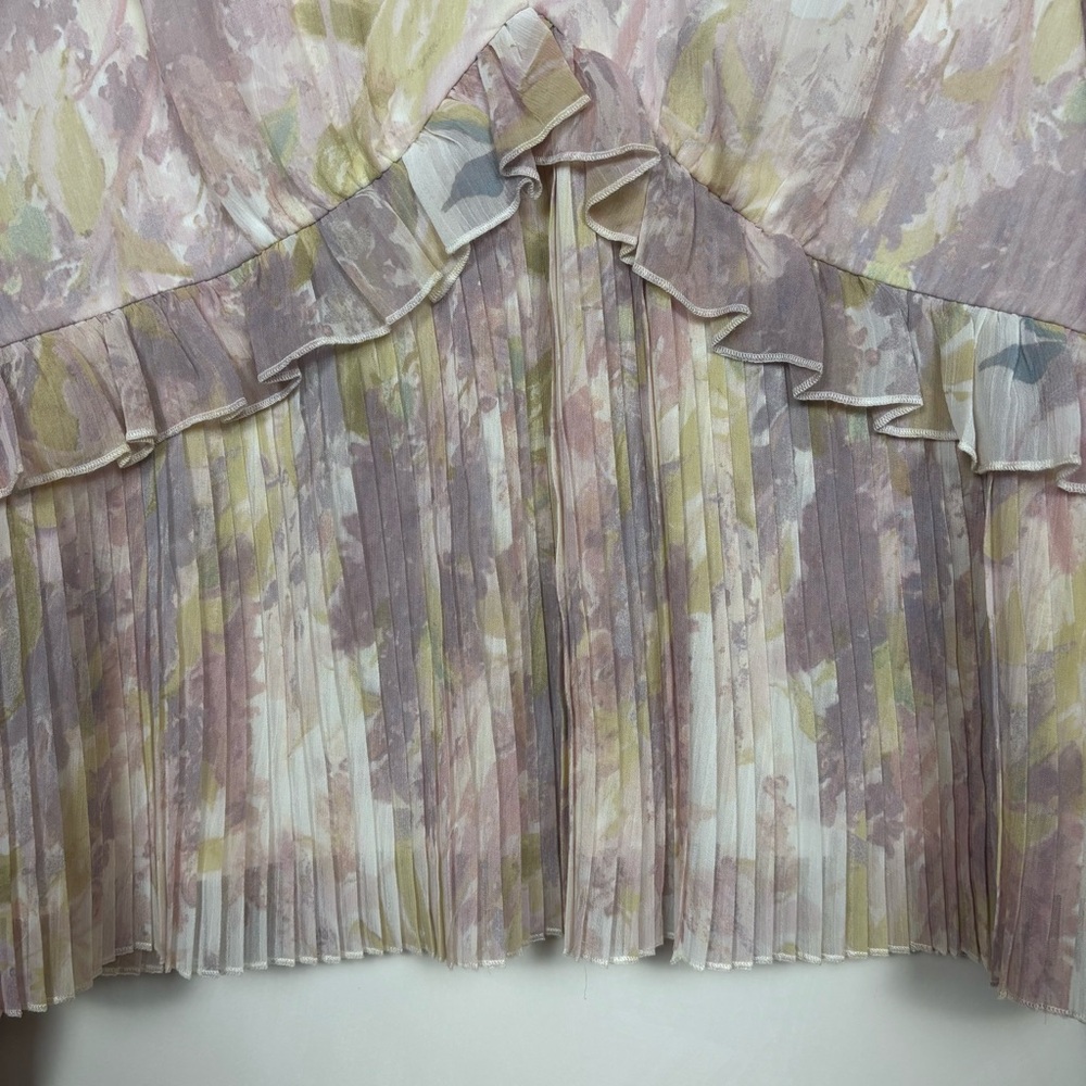 DR2 Ruffled Babydoll Top women's Sz L/XL Pleated Coquette Cottagecore Fairycore - Picture 6 of 13